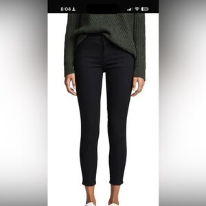 J Brand Women's Midrise Capri Skinny Crop jeans in Vanity black 26